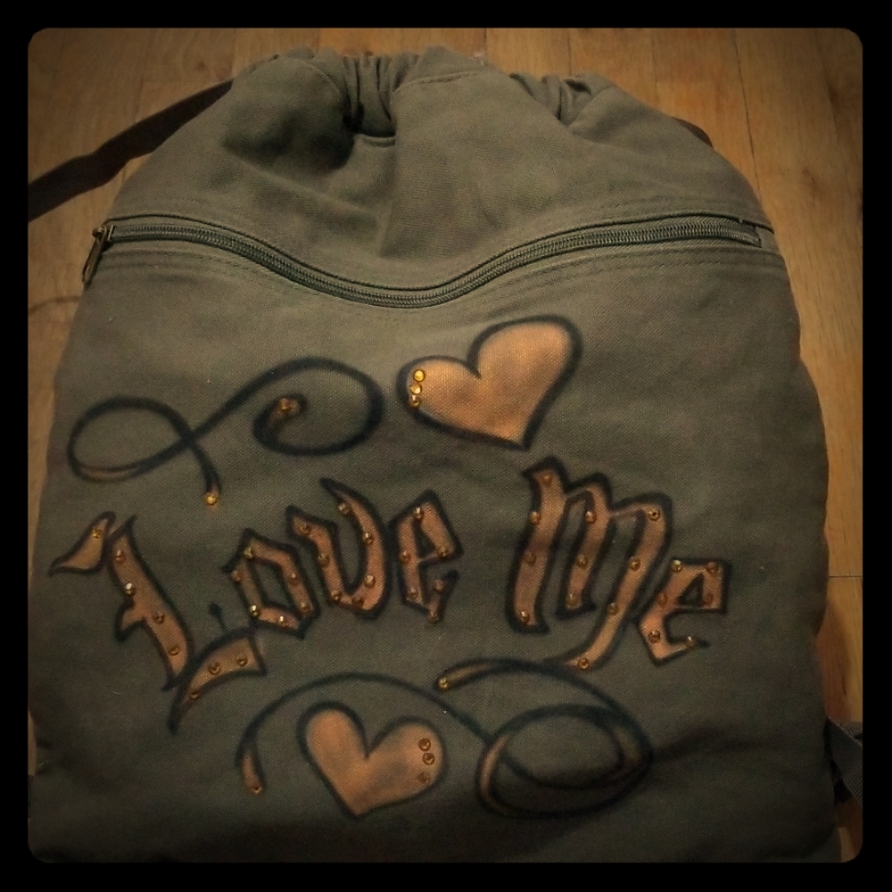 A custom backpack